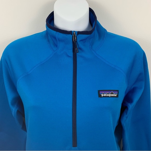 Patagonia Crosstrek Quarter Zip Pullover Blue Polartec Fleece Women’s Sz Medium - Picture 7 of 14